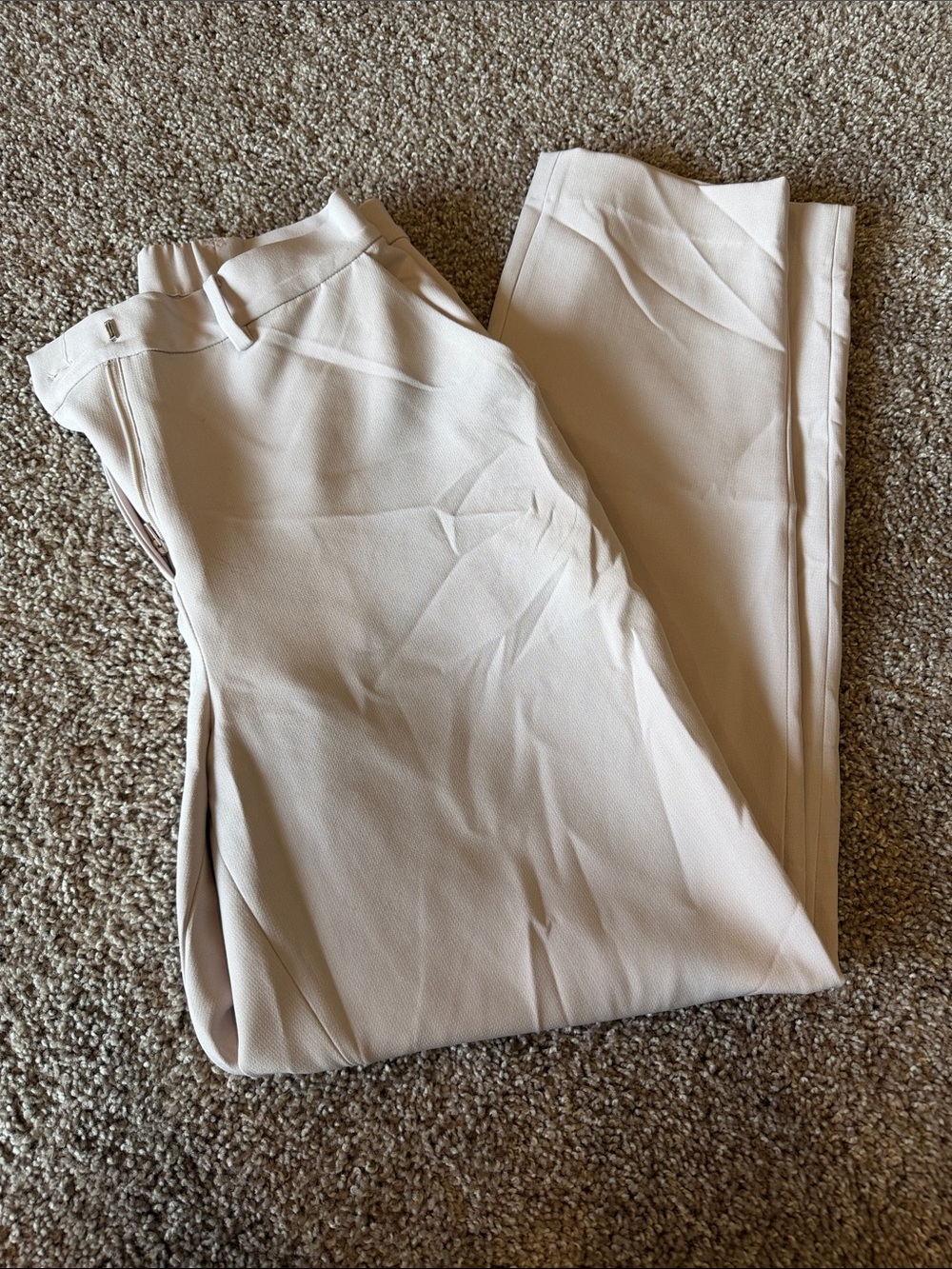 Women’s Cream Tailored Trousers - Classic Straight Leg